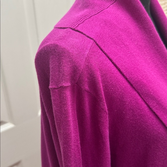Lauren Ralph Lauren Women's Fuchsia Cowl Neck Cardigan - Picture 8 of 10